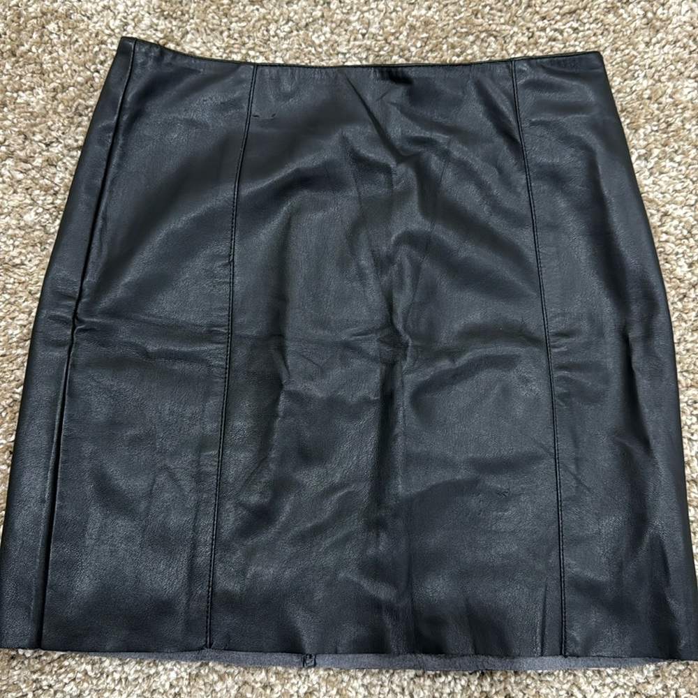 Faux leather skirt